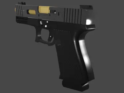 glock pistol Low-poly 3D model