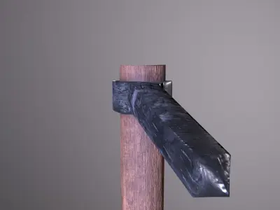 Pickaxe lowpoly hammer Low-poly 3D model