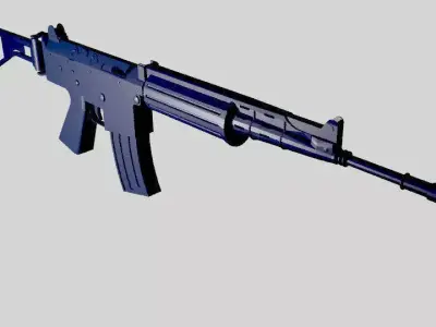 SS-1 Assault Rifle Free low-poly 3D model