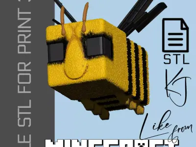 Minecraft Bee 3D Insect 3D Printing Ideas 3D print model