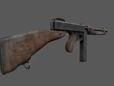 3D Model - Thompson Machine Gun 3D model
