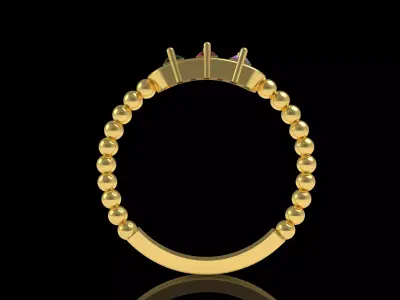 Colourfull Baguette Ring 3D print model