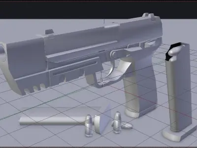 USP Match Low-poly 3D model buy