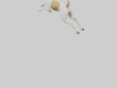 Fox Terrier running model 3D model