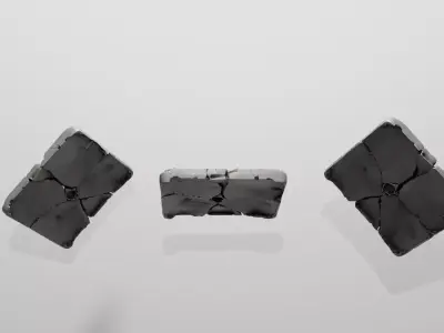 Panel06 Small Broken Tile Variation LowPoly LOD Low-poly 3D model