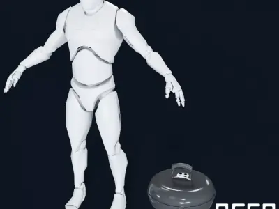 Round grill - PBR Game Ready Low-poly 3D model