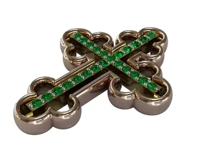 Two Part Eastern Orthodox Style Cross 3D print model