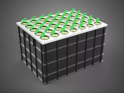 VERTICAL FARMING MODULE AEROPONIC HYDROPONIC PLANT TRAY GARDEN 3D model