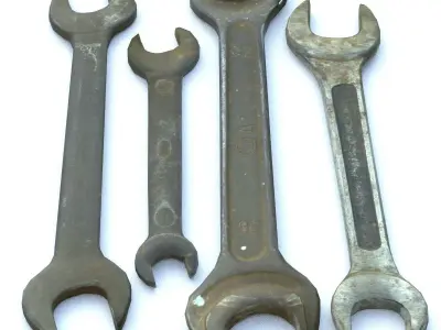 Wrenchs Low SM Low-poly 3D model purchase