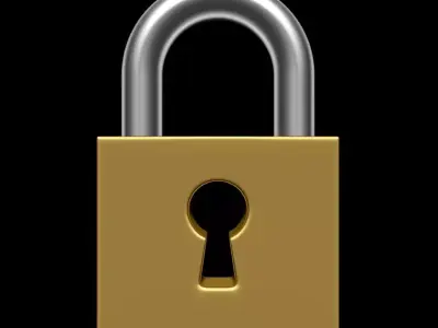 Padlock 3D model 2