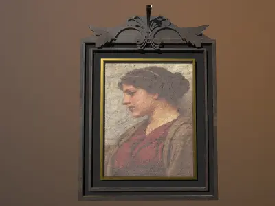 Antique Painting Pictures Low-poly 3D model