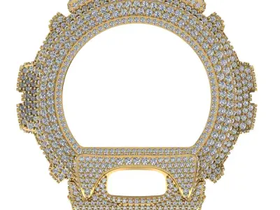  G Shock DW 6900 Watch Diamond Case -  3D print model 3D print model