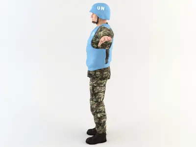 ONU Soldier  Low-poly 3D model