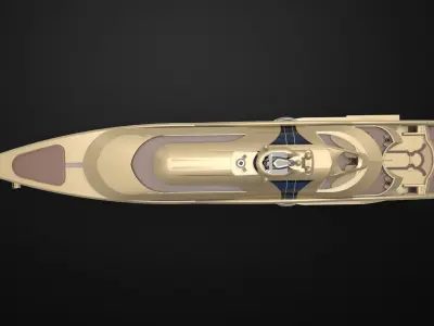 Mega yacht 3D model