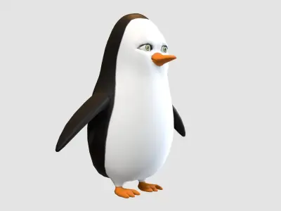 male cartoon penguin  3D model