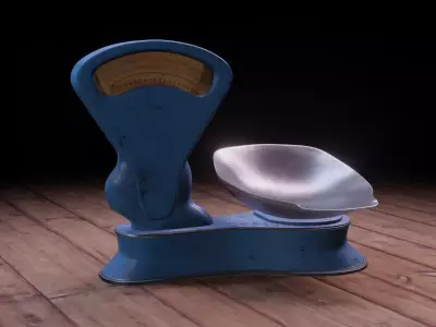 Old vintage scale Low-poly 3D model