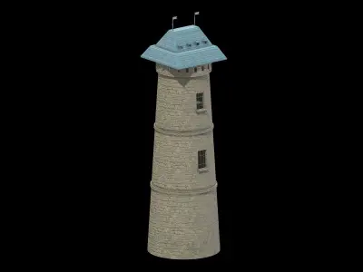 Medieval Castle Module 12 Low Poly PBR Realisti Low-poly 3D model