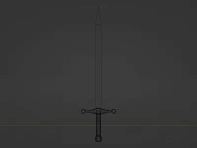 Simple Sword Low-poly 3D model