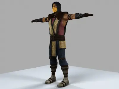 Warrior character 3D model