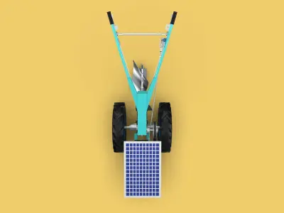 ELECTRIC WALKING HAND TRACTOR AGRICULTURE FARM 3D model