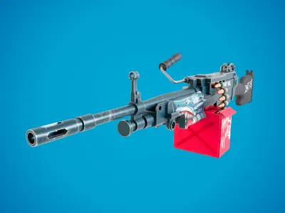  Saw 249 machine gun Low-poly 3D model