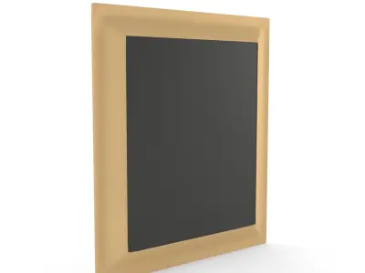 Antique Frame Mirror 5 Low-poly 3D model