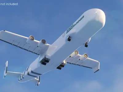 Radia Windrunner Cargo Airplane Rigged 3D model