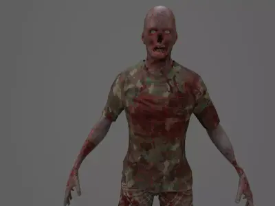 Zombie Man  Low-poly 3D model