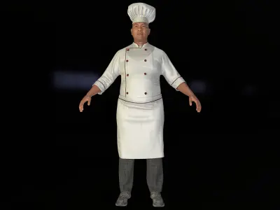 Master Chef with High-Quality 3D Models 3D model