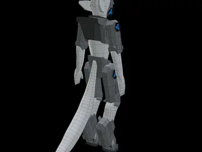 LowPoly Base Male Protogen Free low-poly 3D model