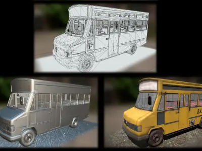 Bas Mini v03 Low-poly 3D model