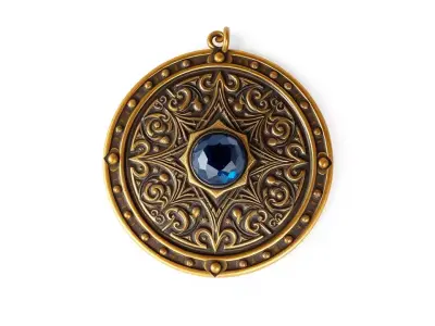 Medieval Ornate Amulet model pack Low-poly 3D model