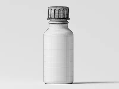 Amber Bottle 3D Model Low-poly 3D model