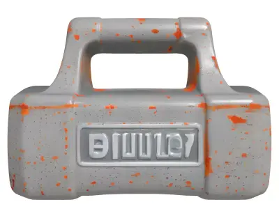 Rugged Industrial Portable Device Low-poly 3D model