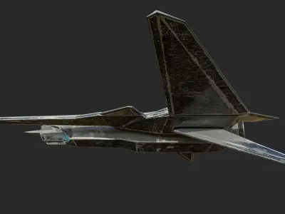 Spaceship Fighter N5 Low-poly 3D model