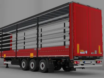 Tirsan Mega Trailer Low-poly 3D model