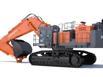 Excavator Hitachi EX1200-7 3D model