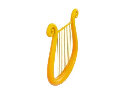 Golden Harp 3D model