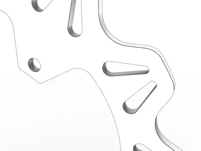 EBC Vee Rotor Rear Brake Disc 3D model