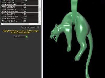 2 Panther Pendants With Stone And Plain models 3D Printable STL 3D print model