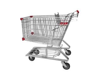 Shopping Trolley - Shopping Cart Low-poly 3D model purchase