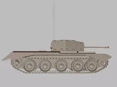 Cromwell B British Cruiser Tank WWII 3D Printable  3D print model