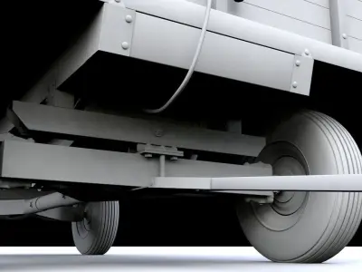 John Deere 953 Wagon 1944 3D model