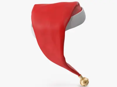 Christmas Hat with Bell 2 v2 3D model