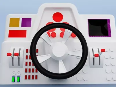 Ship control panel 3D model