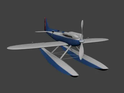 Supermarine S 6B Free low-poly 3D model