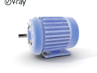 Electric Motor Model Pack  Detailed and Versatile Low-poly 3D model
