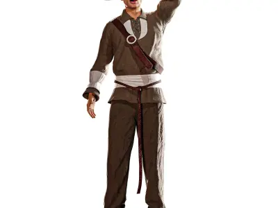 pirat soldier Free low-poly 3D model