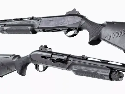 Benelli M2 Shotgun Low-poly 3D model purchase