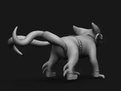 High Poly Little Cat 3D Model 3D model